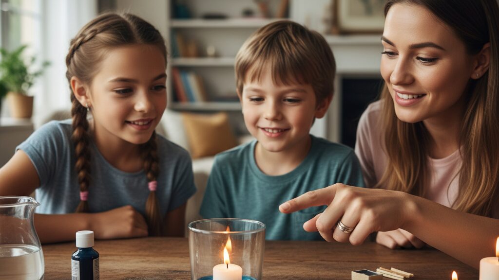 “El experimento del vaso y la vela: ciencia sencilla para hacer con niños”